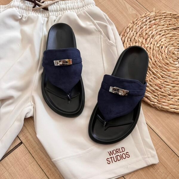 HM Izmir Sandals Navy Suede - Sandals