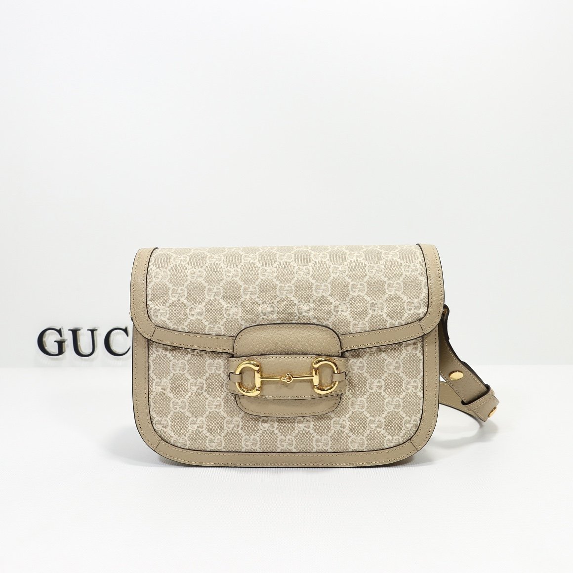 GG Horsebit 1955 Beige GG Supreme Canvas - Bag