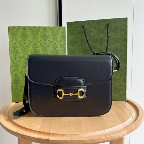 GG 1955 Horsebit Black Leather - Bag