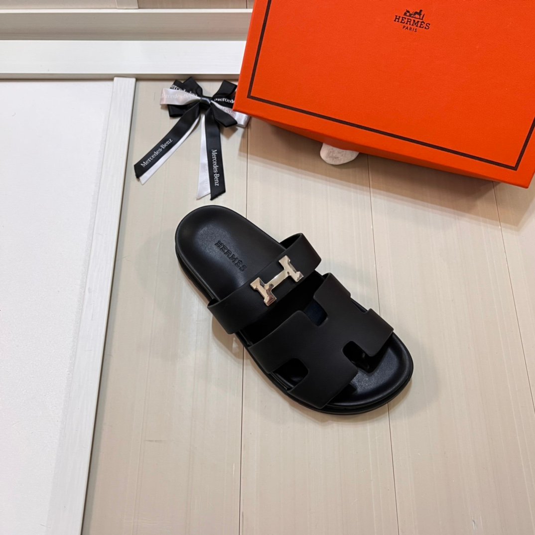 HM Oran Sandals Black Leather - Sandals - Image 4