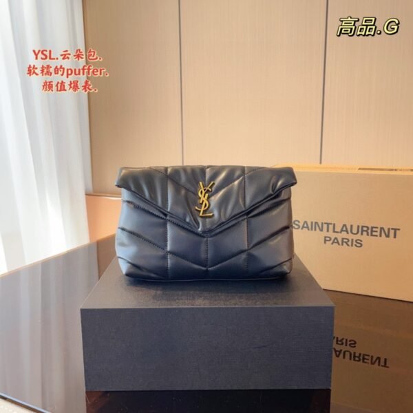 YSL Loulou Puffer Small Black Leather - Bag