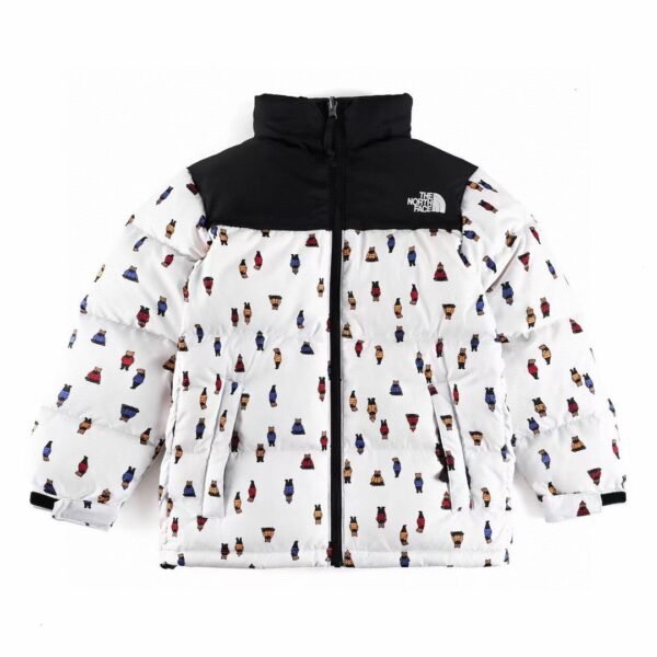 TNF Printed Nuptse Jacket White/Black - Jacket