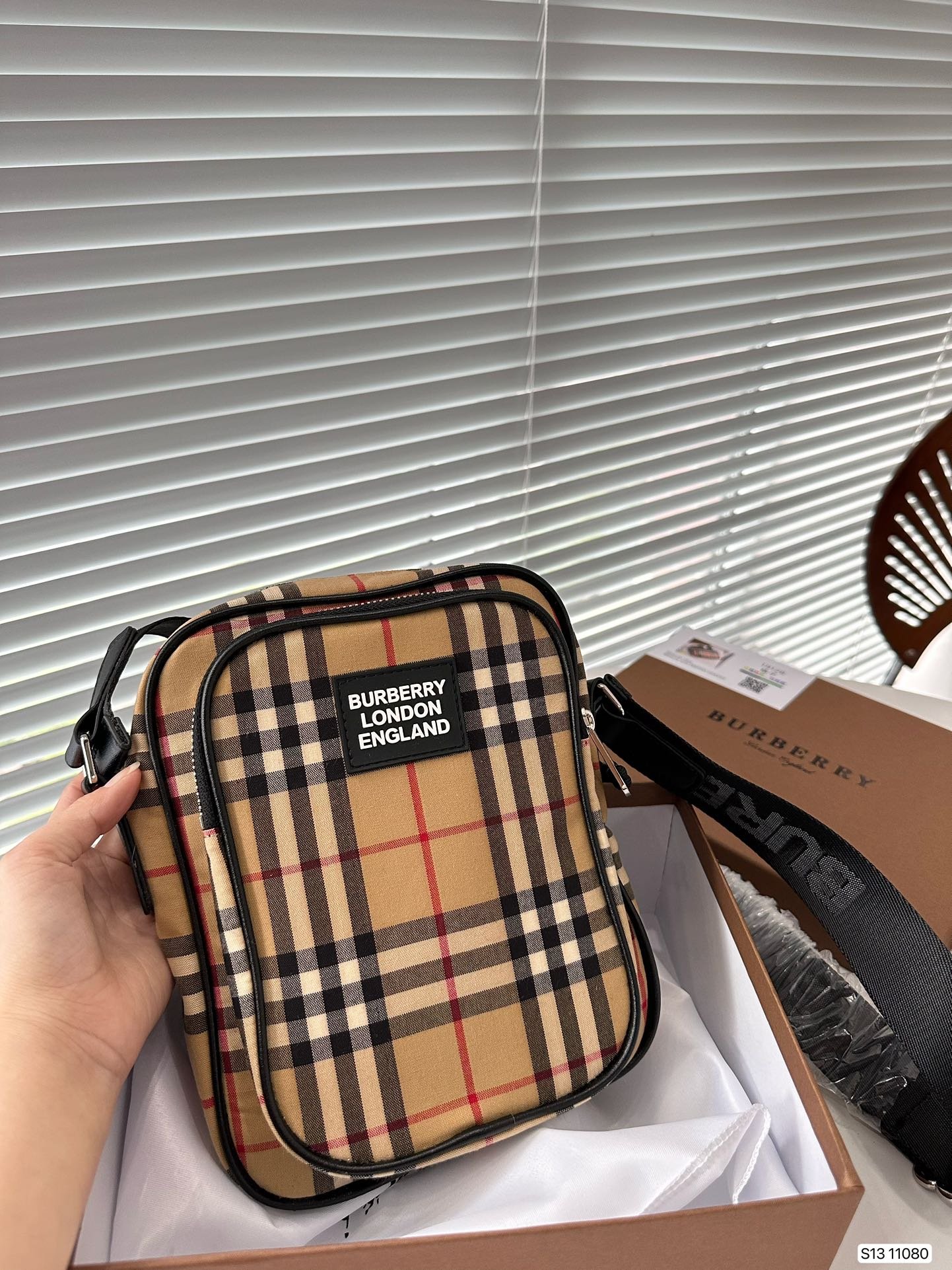 BBR Vintage Check Camera Bag Beige Check - Bag - Image 2