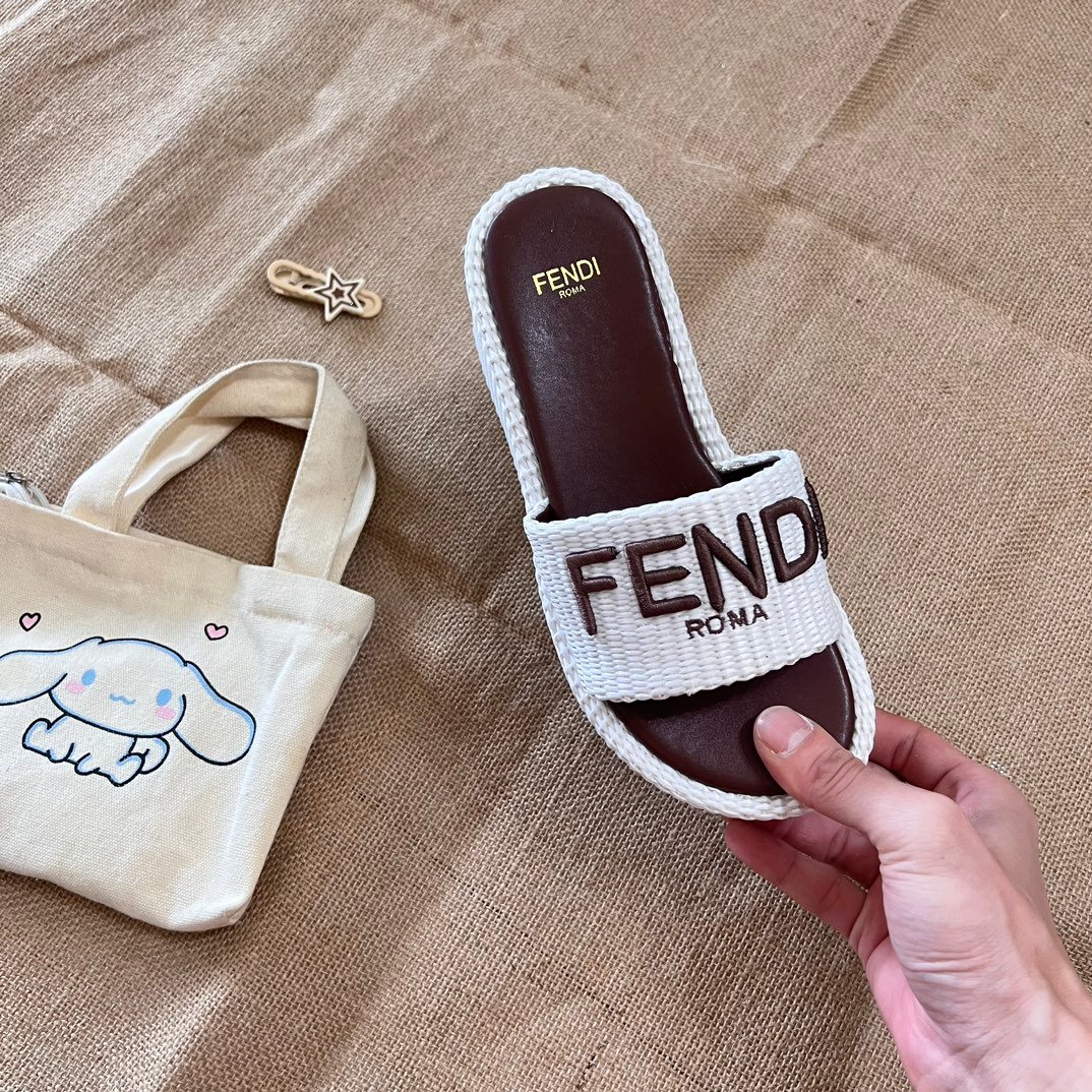 FD FD Roma Slides White/Brown - Slides - Image 5