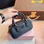 MIU Bowling Bag Brown/Black Leather – Bag