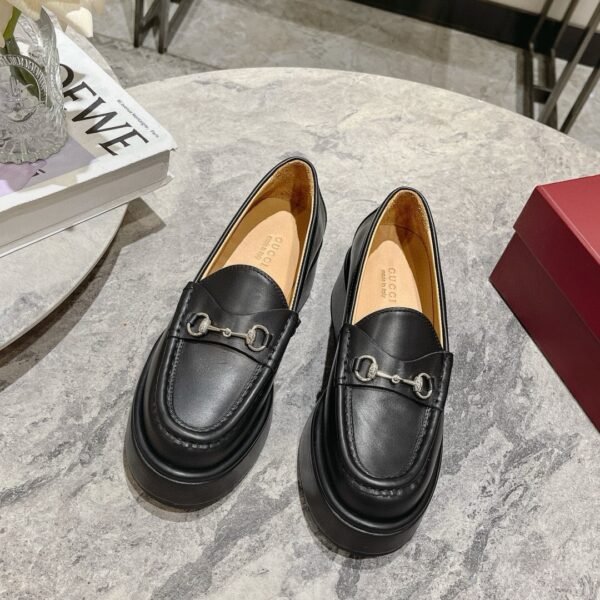 GG Brixton Horsebit Loafers Black Leather - Shoes