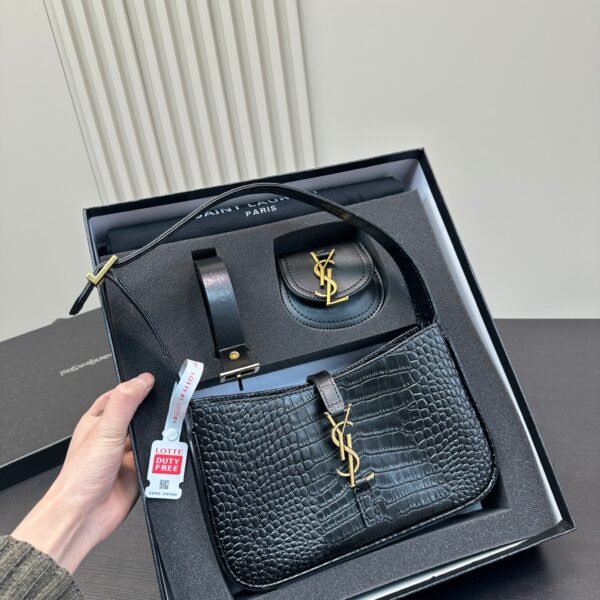 YSL Le 5 à 7 Crocodile Embossed - Bag