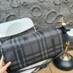 BBR Vintage Check E-canvas Duffle Large Black Check – Borsa