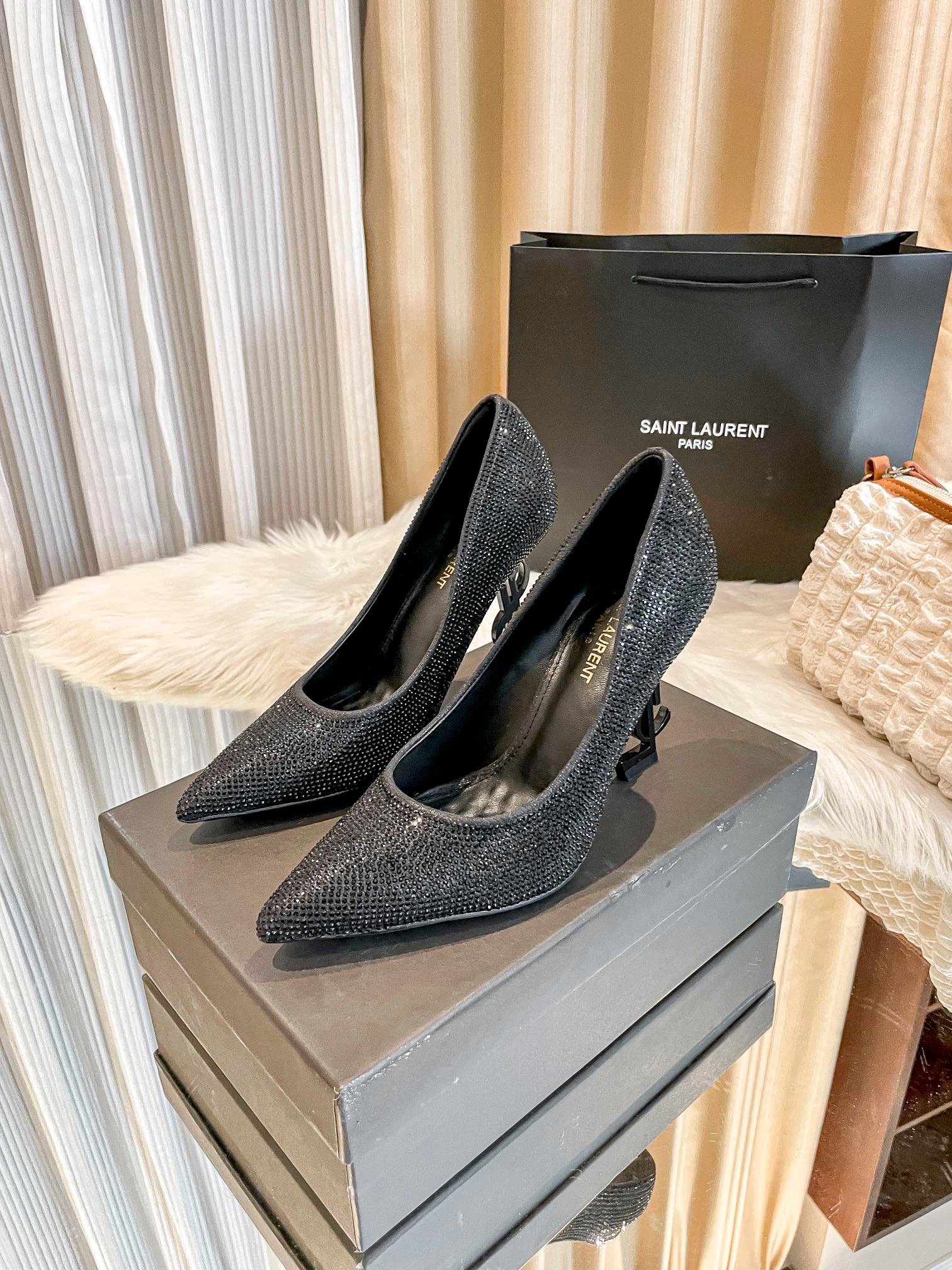YSL Opyum Pumps Black Crystal - Heels - Image 5