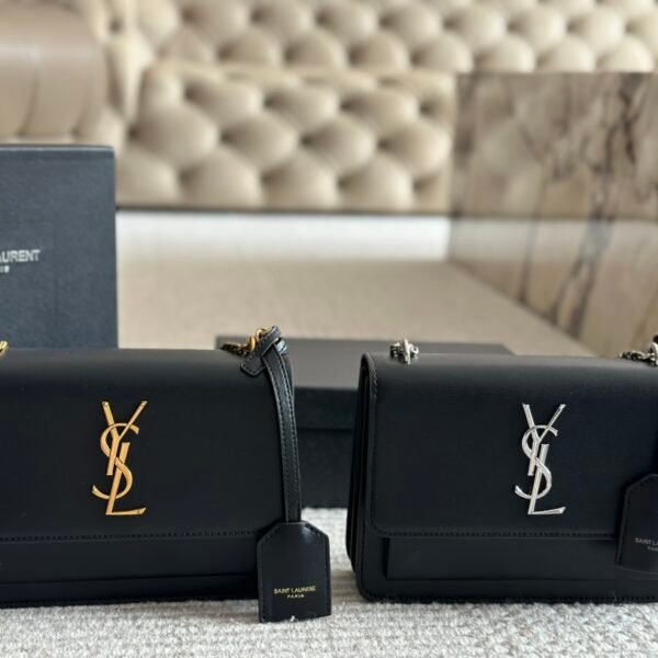 YSL Sunset Small Black Leather - Bag