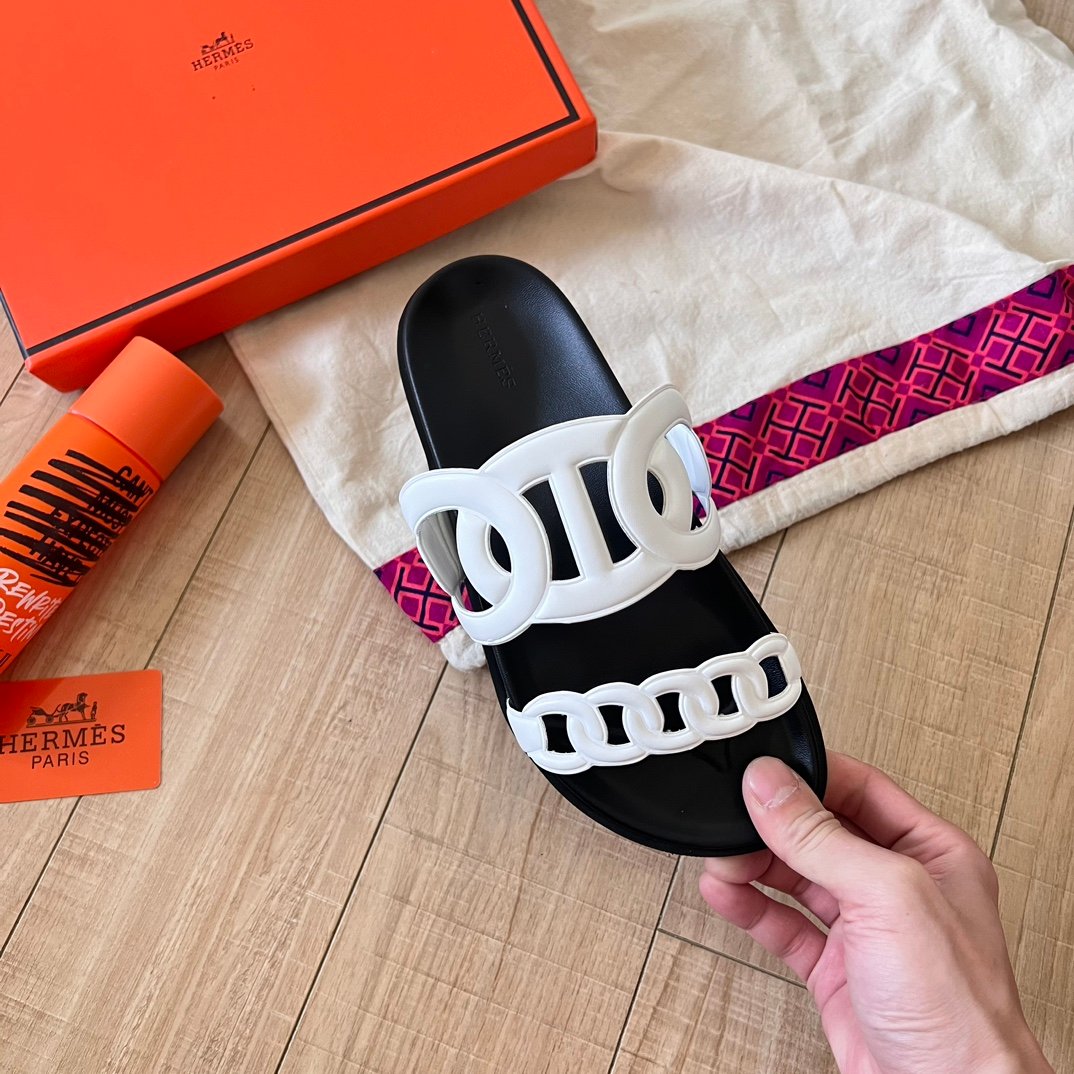 HM Chypre White/Black - Slides - Image 5