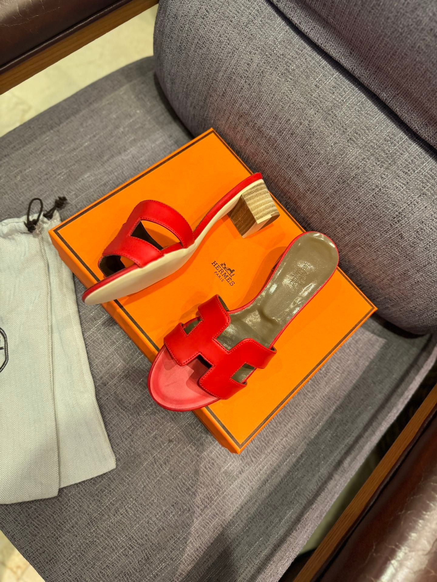 HM Oran Sandals Red Leather - Sandals - Image 3