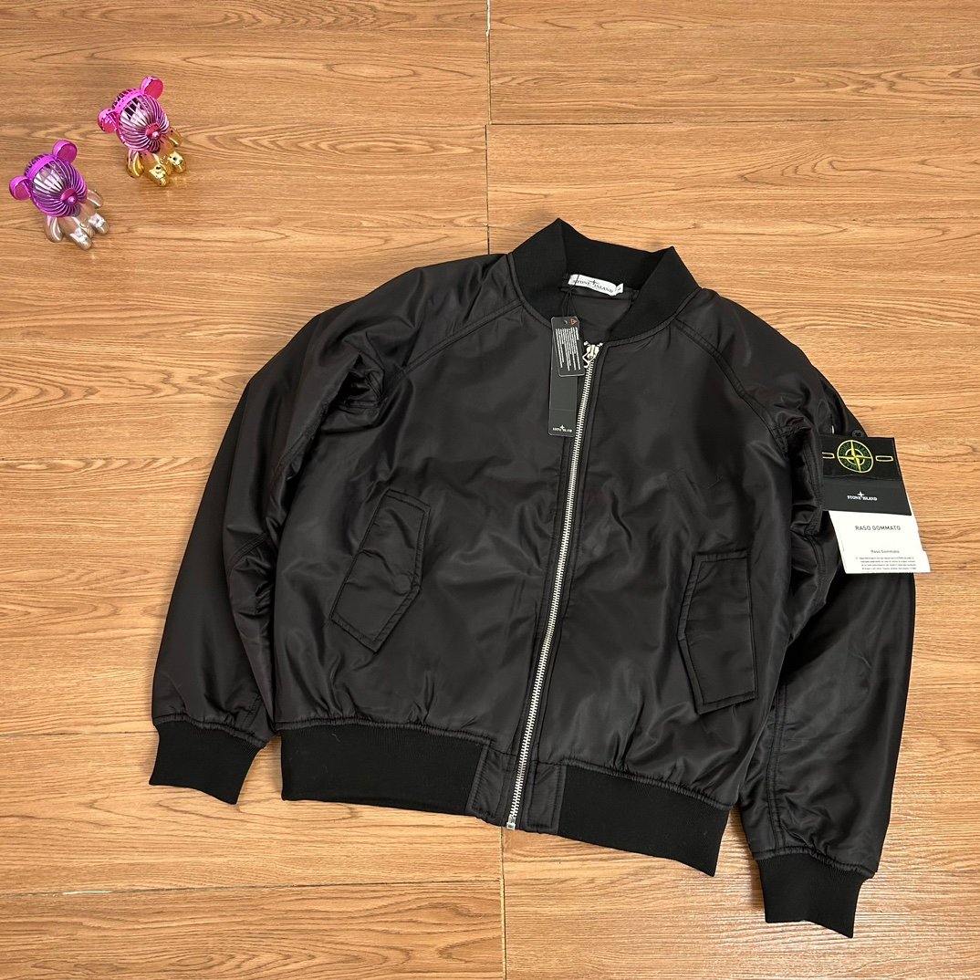 SI Ghost Piece Bomber Jacket Black/Beige - Jacket - Image 2