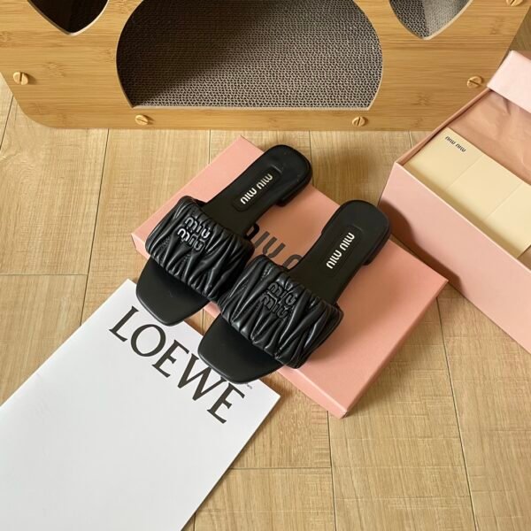 MIU Quilted Square Toe Sandals - Sandals
