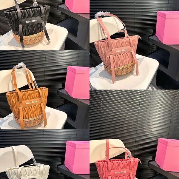 MIU Woven Basket Bag - Bag