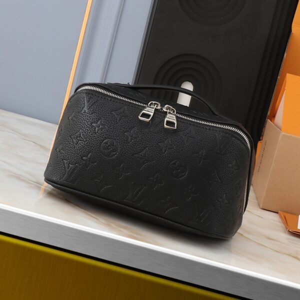 LV Toiletry Pouch 26 Black Monogram Empreinte Leather - Bag