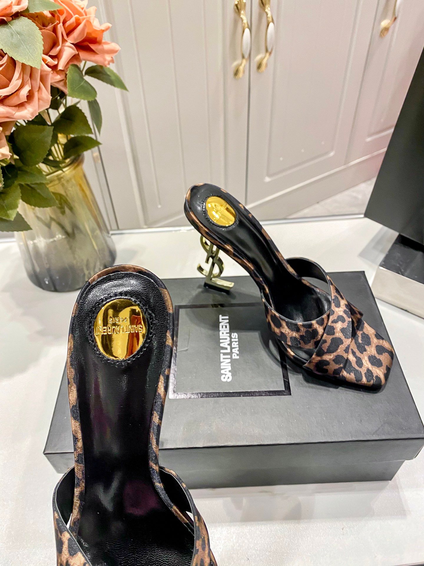 YSL Cassandra Leopard Print Leopard - Heels - Image 5