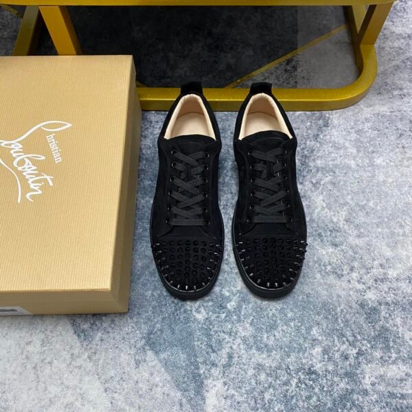 CD Louis Junior Spikes Black Suede - Sneakers