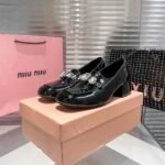 MIU Glitter Chunky Heel Mary Jane – Heels