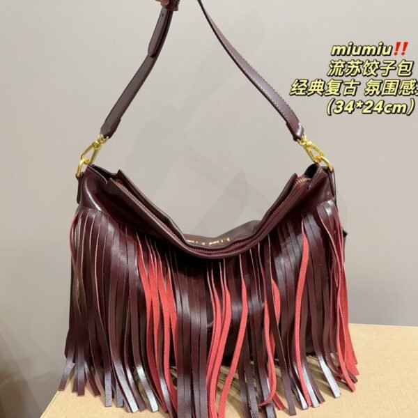 MIU Fringe Hobo Bag - Bag