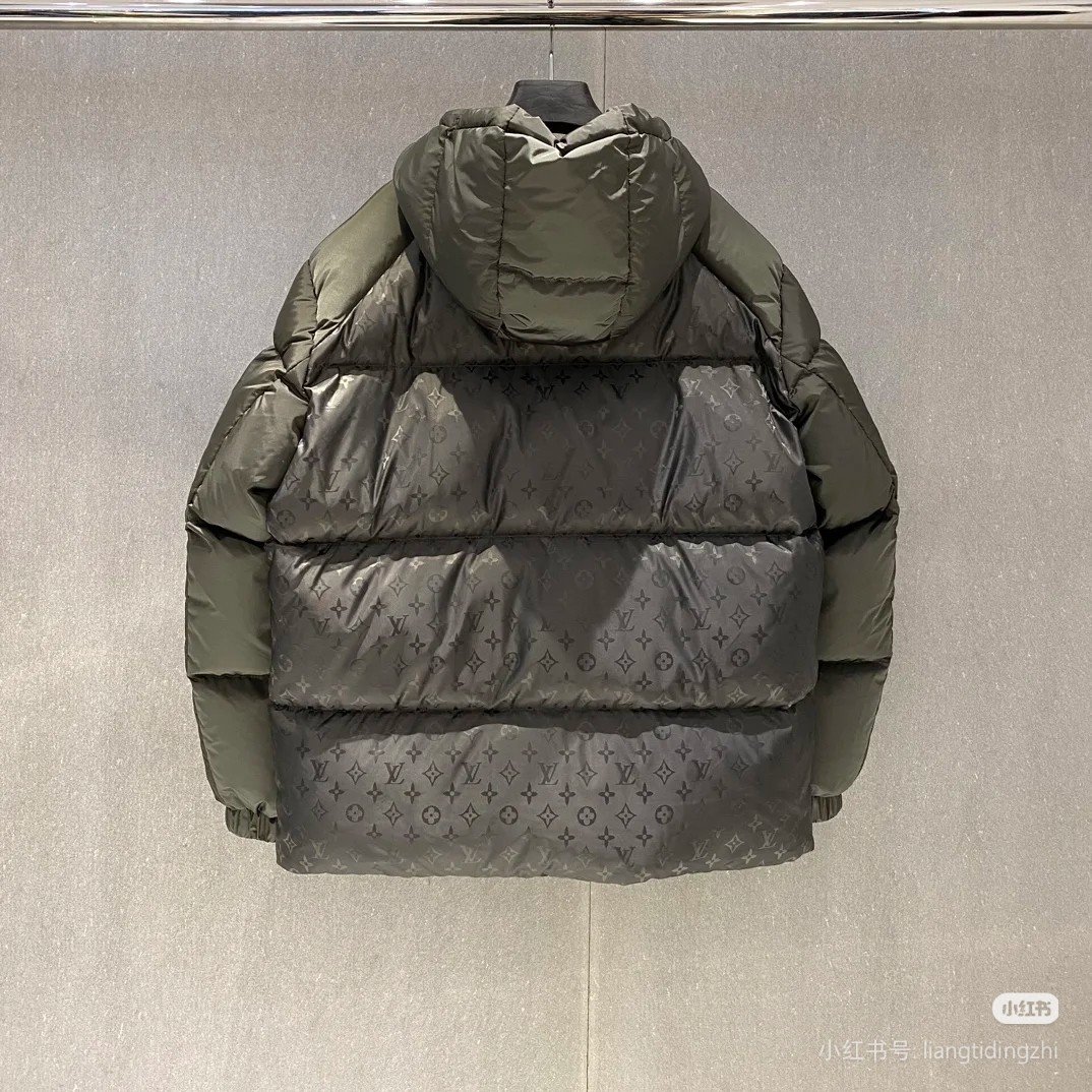 LV Monogram Puffer Jacket Black/Green - Jacket - Image 7