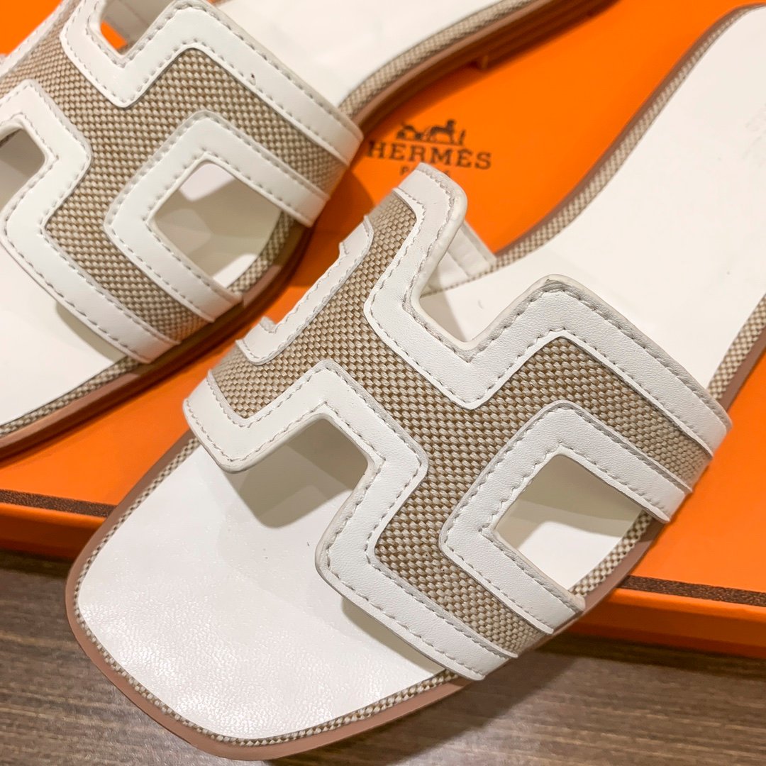 HM Oran Sandals White/Beige - Slides - Image 4