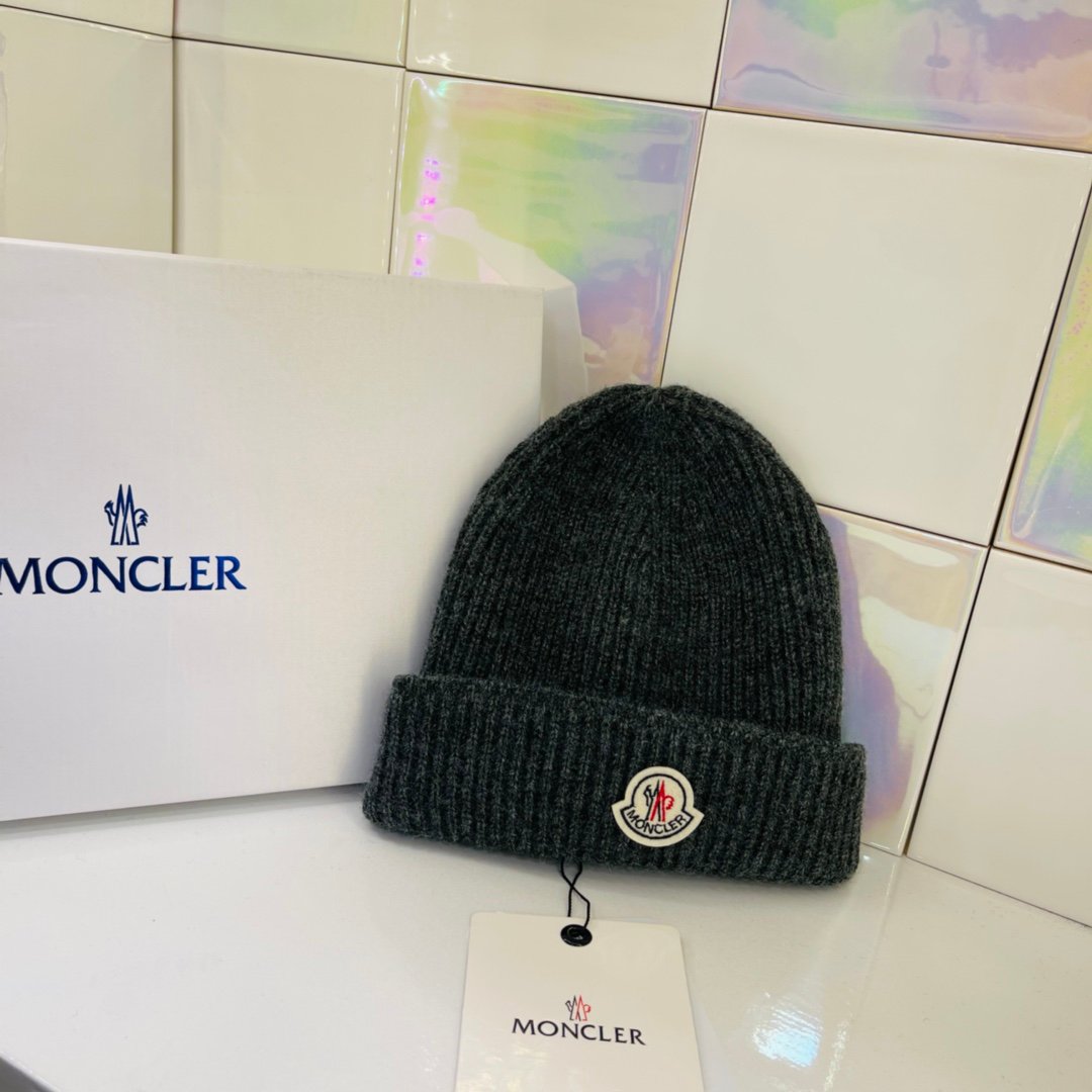 MCL Ribbed Beanie Black/White/Cream Wool - Hat - Image 5