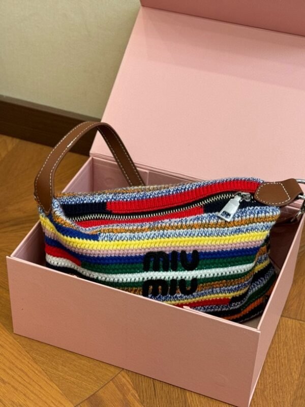 MIU Wander Matelassé Rainbow Crochet – Sac