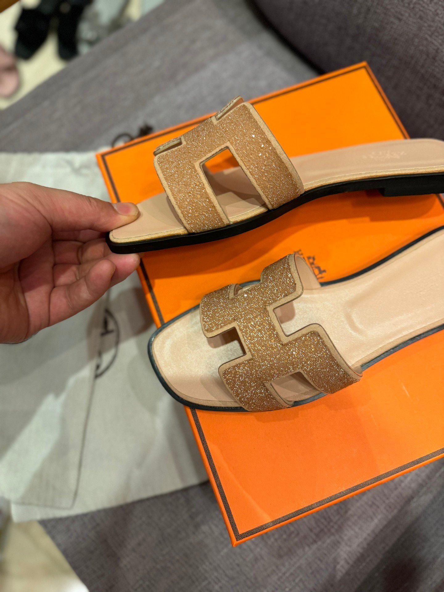 HM Oran Sandals Tan Suede - Sandals - Image 5