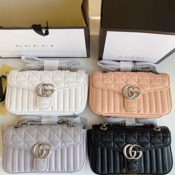 GG GG Marmont Matelassé Small Multicolor Leather - Bag