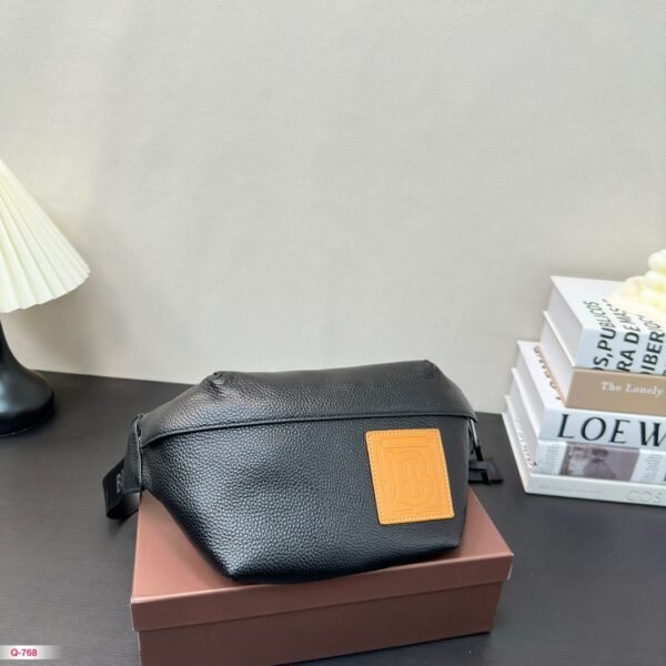 BBR Monogram Motif Belt Bag Black Leather - Belt Bag