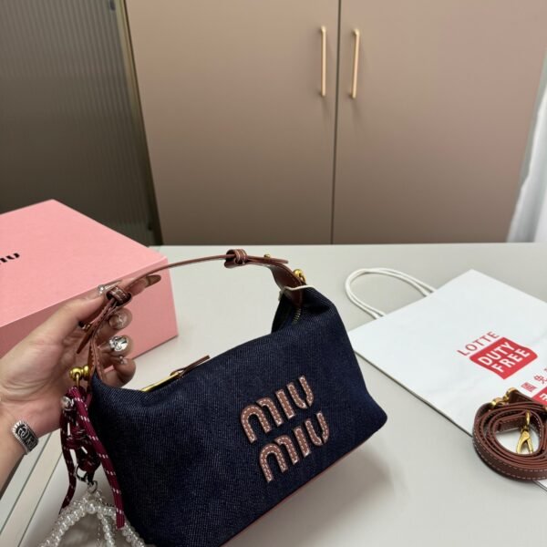MIU Wander Matelassé Denim - Bag