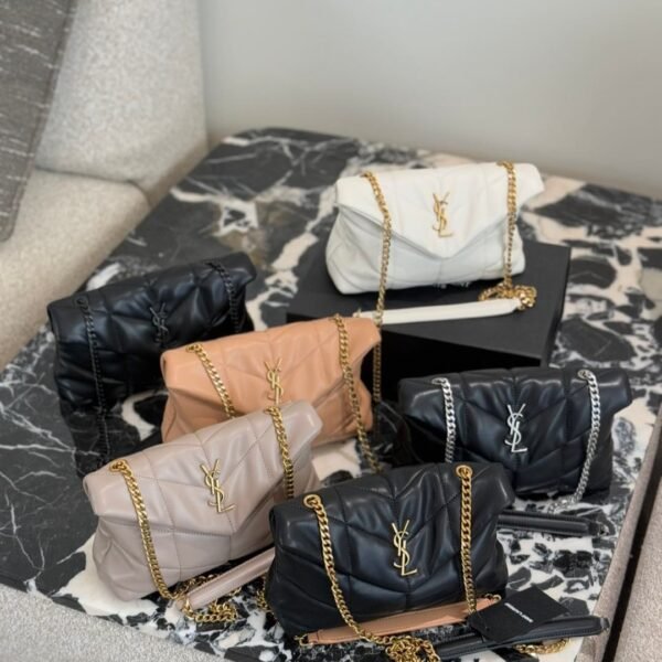YSL Loulou Puffer Small Black Leather - Bag