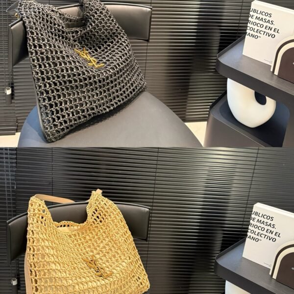 YSL Panier Medium Raffia - Bag