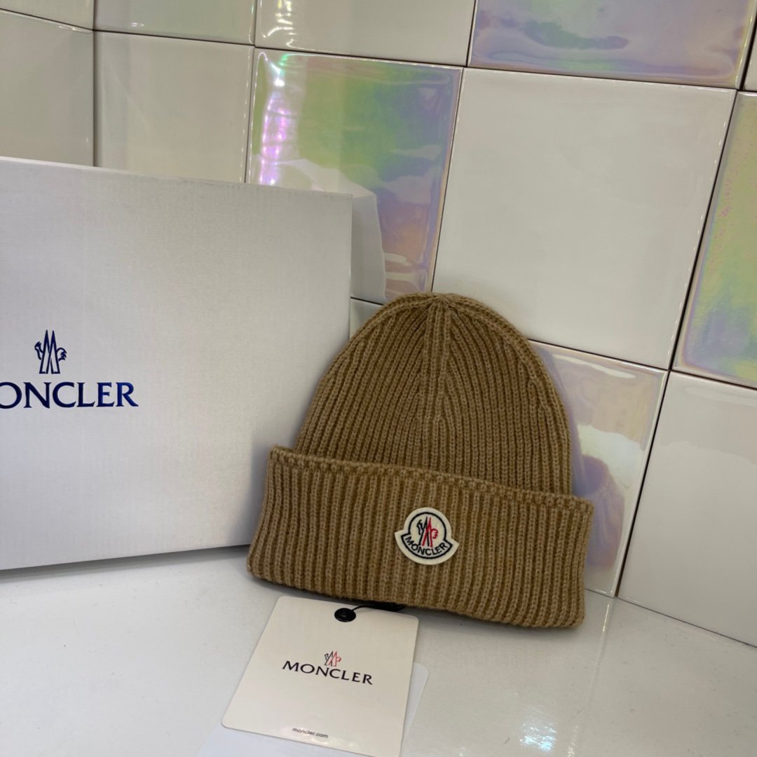 MCL Ribbed Beanie Black/White/Cream Wool - Hat - Image 4