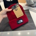 TNF Logo Beanie Red Wool – Hat