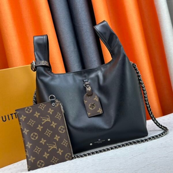 LV Lockme Bucket Black Leather - Bag