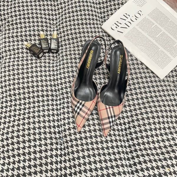 BBR Vintage Check Slingback Pumps - Heels