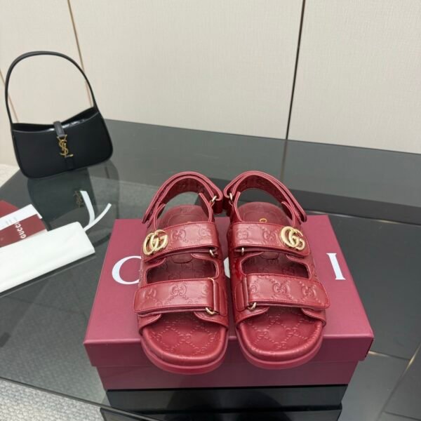 GG GG Embossed Velcro Sandals - Sandals