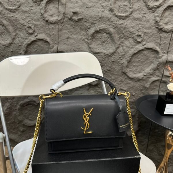 YSL Sunset Small Black Leather - Bag
