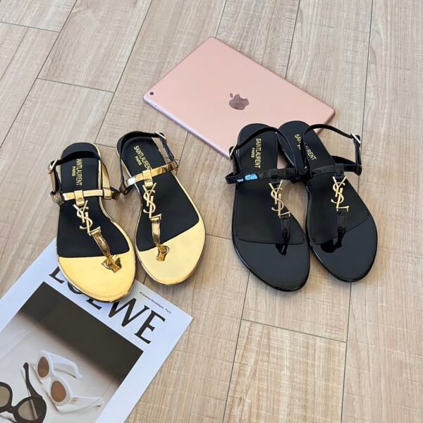 YSL Cassandra Flat Sandals - Sandals