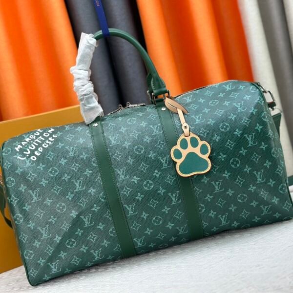 LV Keepall Bandoulière Green Monogram - Bag