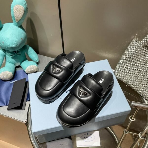 PR Padded Leather Mules - Shoes