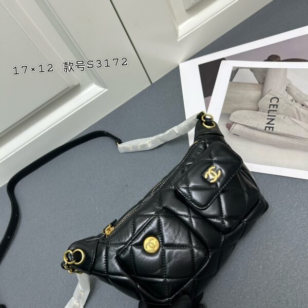 CC Waist Bag Black Leather - Bag
