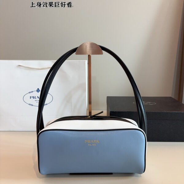 PR Symbole Blue/White Leather - Bag