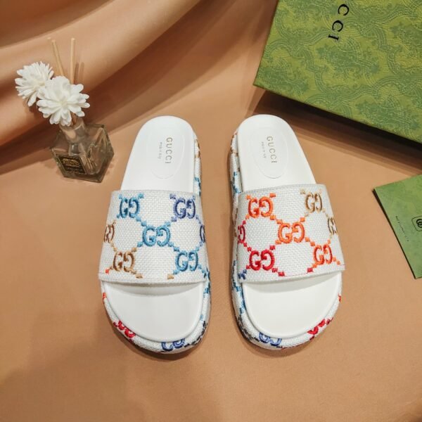 GG Multicolor GG Canvas Slide White Multicolor Canvas - Slides