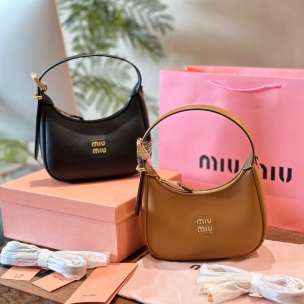 MIU Arcadie Hobo Black Leather - Bag