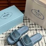 PR Woven Raffia Slides – Slides – Red