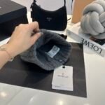MCL Pom Pom Beanie Grey Wool – Hat – Red