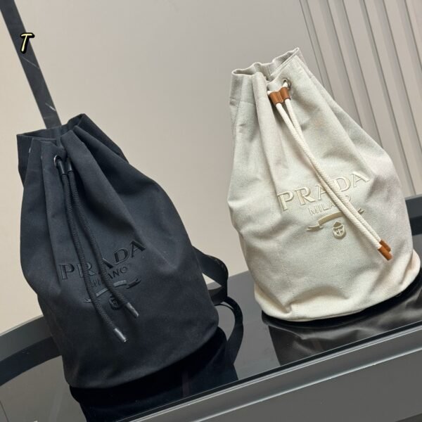 PR Canvas Bucket Bag Beige Canvas - Bag